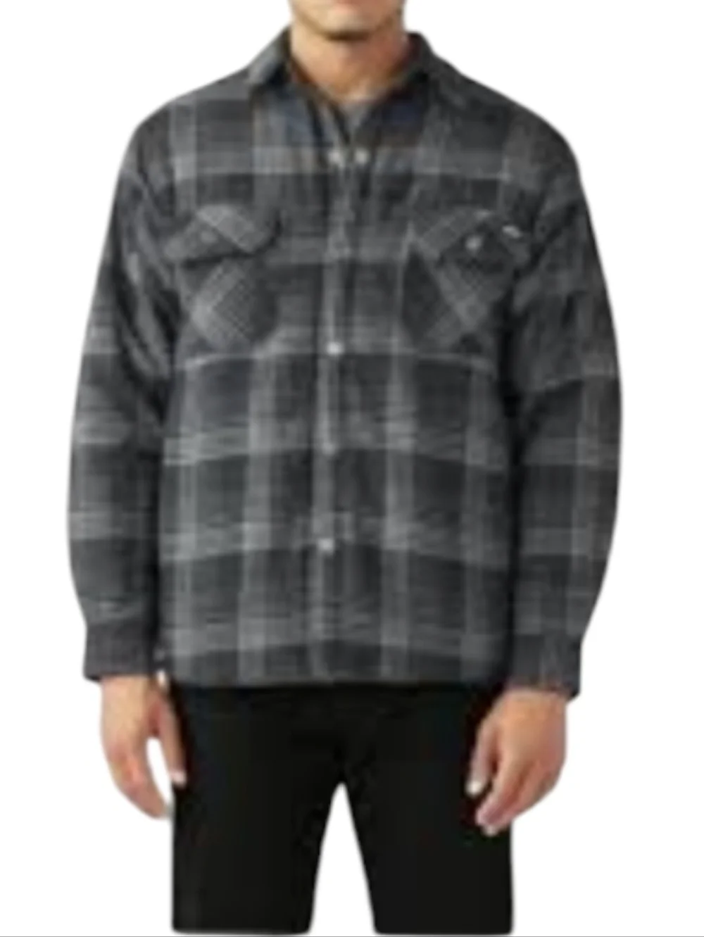 Roots Size S Men's Gray and Black Plaid Button-Up Shirt - Picture 15 of 15